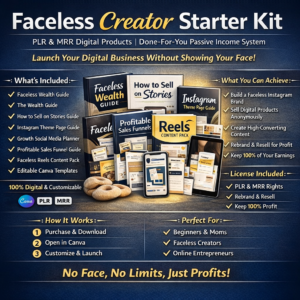 Faceless Creator Starter Kit | PLR & MRR Digital Products